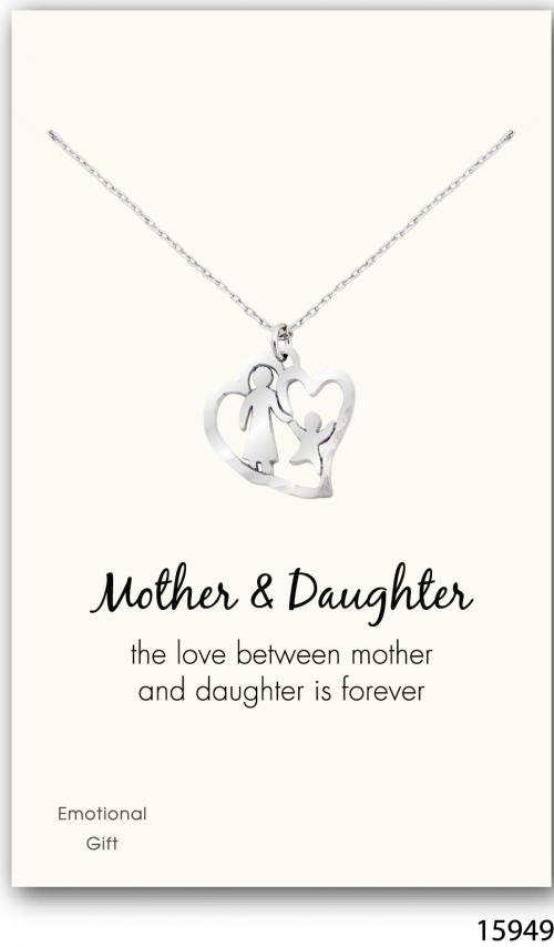 Mother&Daughter bond silver pendant 